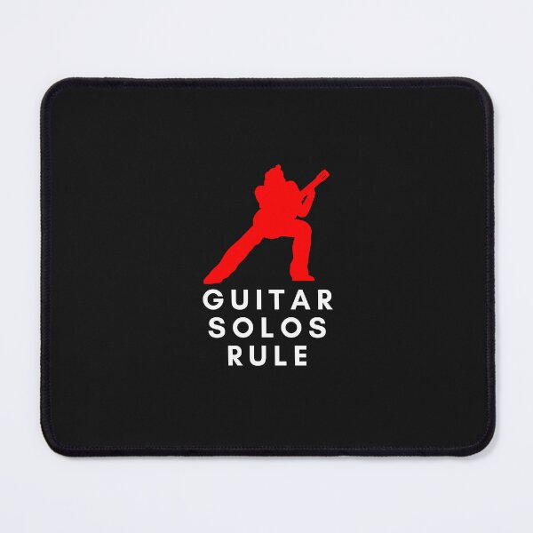 Item preview, Guitar Solos Rule, fun, black t-shirt, stickers, mugs and more! designed and sold by JCMCDesigns.