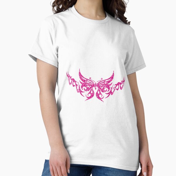 Item preview, Y2K 2000s Hot Pink Emo Tramp Stamp Inspo Stickers Shirt Hoodie Mask  designed and sold by AlexisValeska.