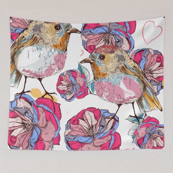 Item preview, Vintage Style Birds and Roses designed and sold by FGCART.