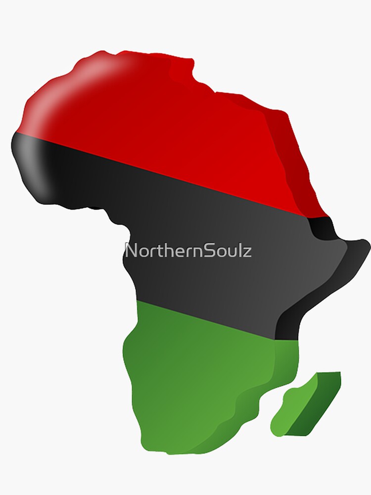 "Africa in African American Colors" Sticker for Sale by NorthernSoulz