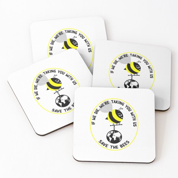 Item preview, One angry bee carrying the world on a fraying rope, save the Bees designed and sold by Hollyharry.