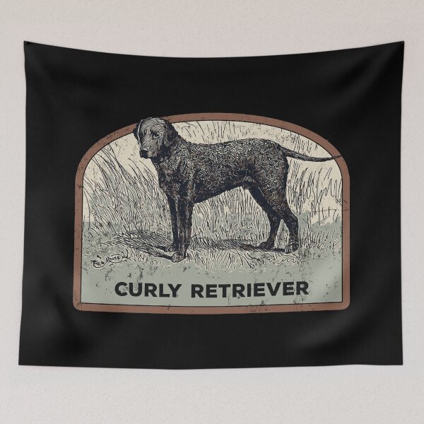 Item preview, Dog Curly Retriever illustration designed and sold by Lemomo-zoo.