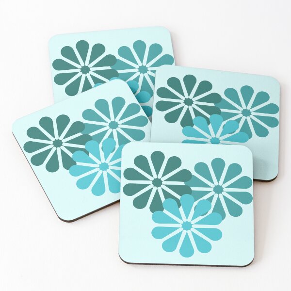 Item preview, Teal Flower Blossoms  designed and sold by burbankdesigns.