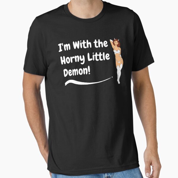 Item preview, Swinger Hotwife I'm With the Horny Little Demon (Couples Design) For dark colors designed and sold by swingersshop.