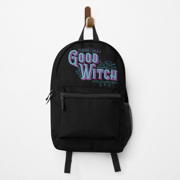 Item preview,  I Swear I am a Good Witch - Teal and Purple on Black designed and sold by AliceQuinn.