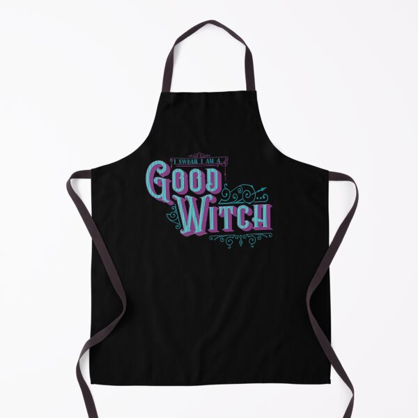 Item preview,  I Swear I am a Good Witch - Teal and Purple on Black designed and sold by AliceQuinn.