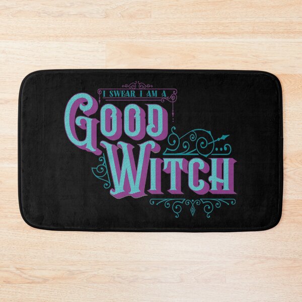 Item preview,  I Swear I am a Good Witch - Teal and Purple on Black designed and sold by AliceQuinn.