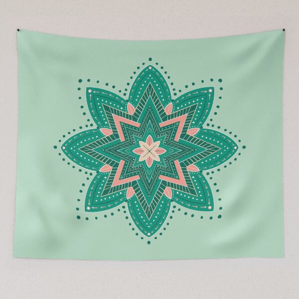 Item preview, Green mandala designed and sold by Home Cyn Home.