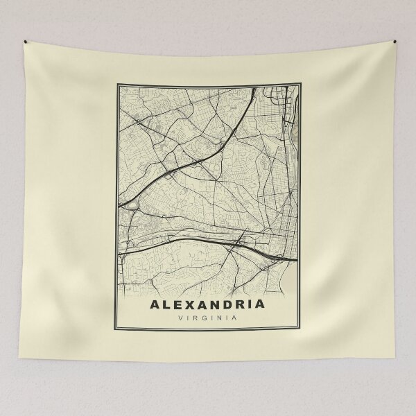 Item preview, Minimalist  Alexandria Map designed and sold by Tamas Das.