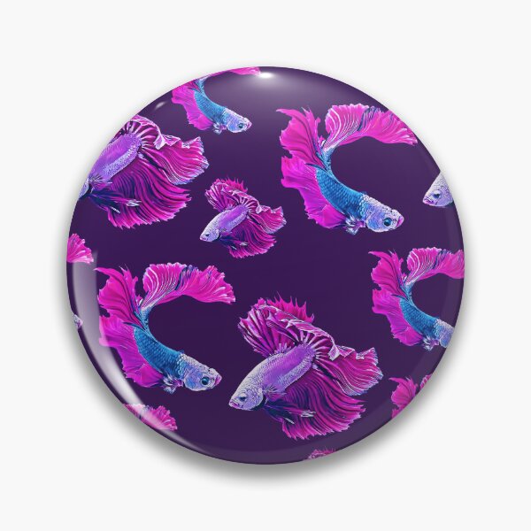 Item preview, Beautiful Dragon Scale Betta Fish - Super Delta Tail Monster Mask Blue Fuchsia Vivid Purple Betta Fish Breed - Bundle Pack designed and sold by Cawaiico.