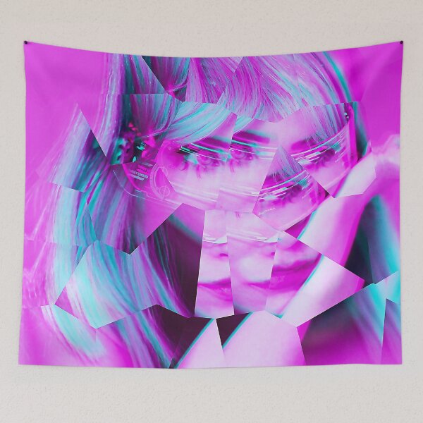 Item preview, Scifi Girl Vaporwave Aesthetic Glitch Art designed and sold by glitchhub.