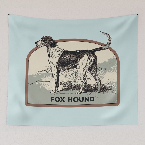 Item preview, Dog Fox Hound illustration designed and sold by Lemomo-zoo.