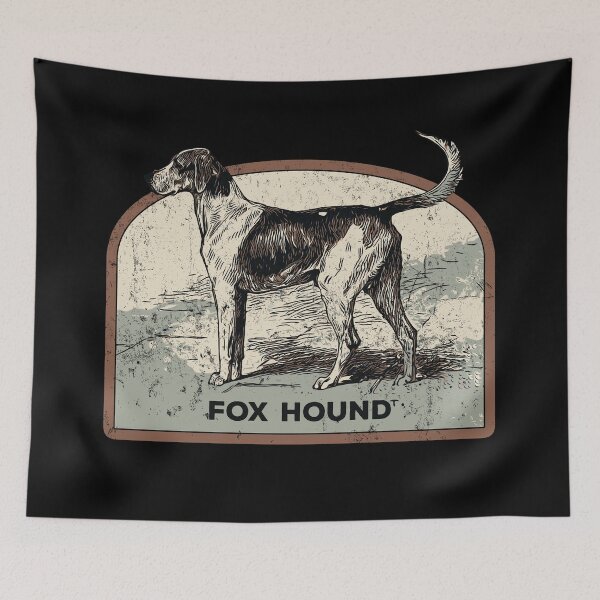 Item preview, Dog Fox Hound illustration designed and sold by Lemomo-zoo.