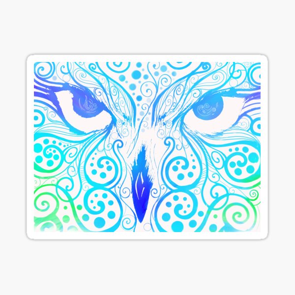 Spotted owl colorful Sticker