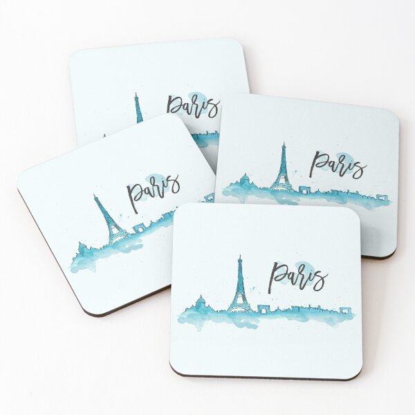 Item preview, Paris Skyline - Blue designed and sold by PawsitiveMum.