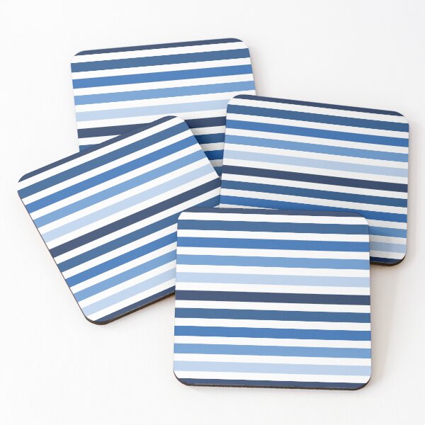 Item preview, Shades of blue Horizontal Lines - Stripes designed and sold by burbankdesigns.