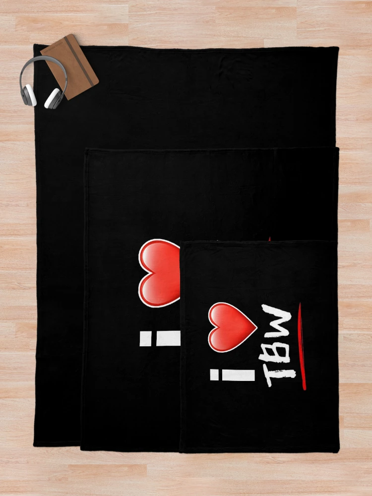 Thumbnail 5 of 6, Throw Blanket, i ❤️ TBW Merchandise designed and sold by Tennessee Backyard Wrestling.