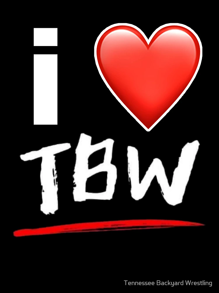 Thumbnail 7 of 7, Oversized T-Shirt, i ❤️ TBW Merchandise designed and sold by Tennessee Backyard Wrestling.