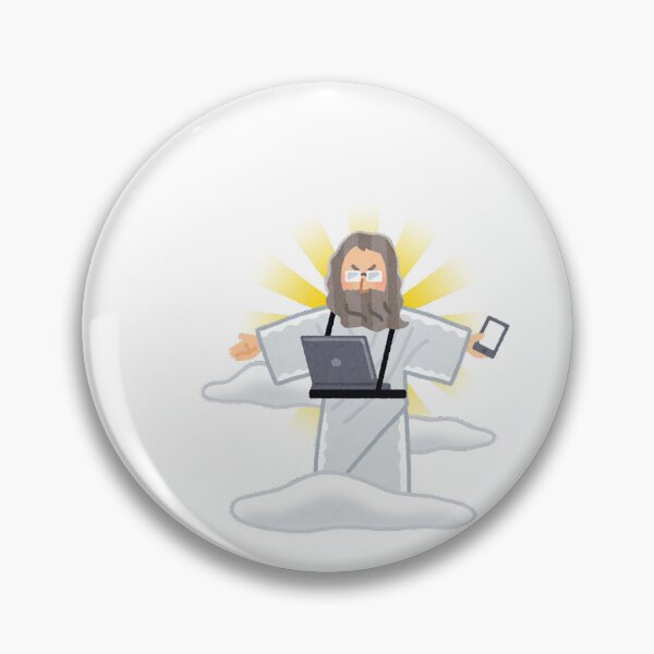 Item preview, internet_god Illustration Sticker designed and sold by DesignKawaiiJP.