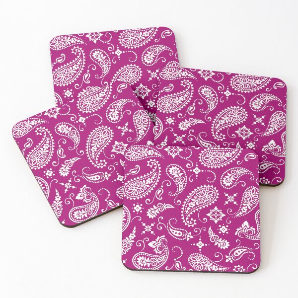 Item preview, Fuchsia Pink Bandanas Paisley Pattern designed and sold by Petgifts ★★★★★.