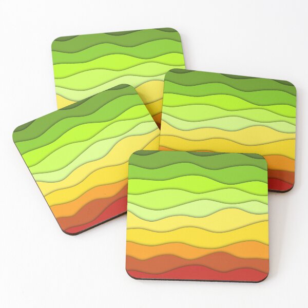 Item preview, Minimalistic layered design - Red to Green designed and sold by chayse-holden.