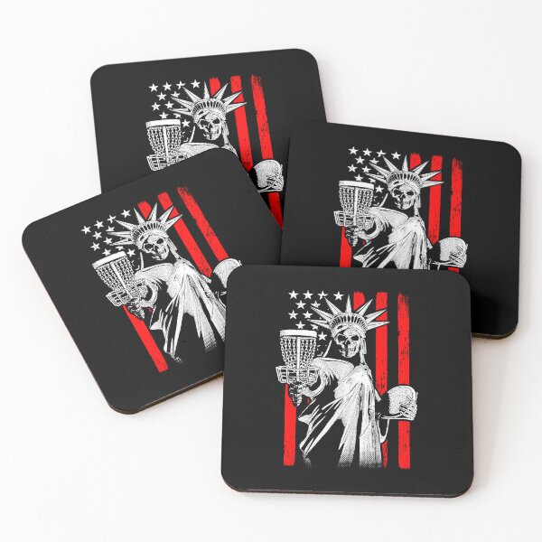 Item preview, American Flag Disc Golf Player Skeleton Statue Of Liberty designed and sold by GrandeDuc.