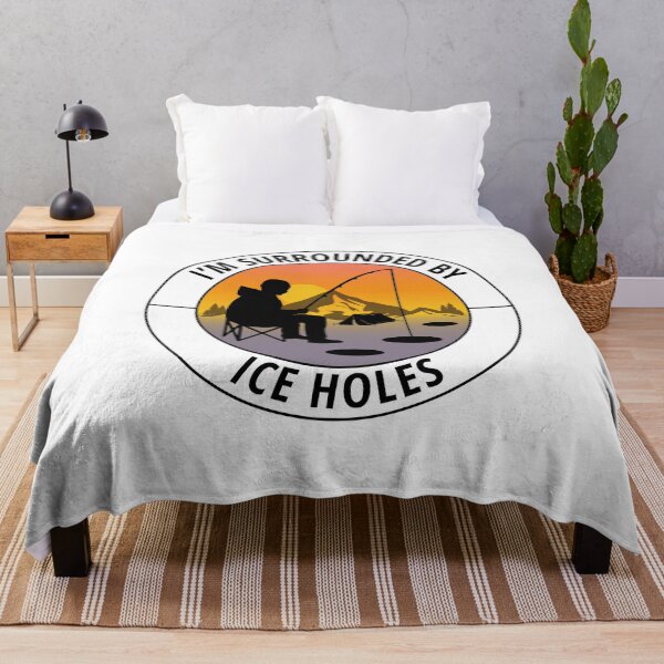Item preview, Ice Fishing Fisher Winter Camping Mountain Nature designed and sold by CuteDesigns1.