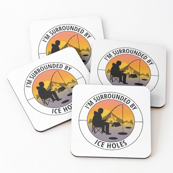Item preview, Ice Fishing Fisher Winter Camping Mountain Nature designed and sold by CuteDesigns1.