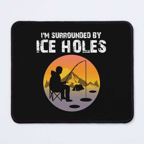 Item preview, Ice Fishing Fisher Winter Camping Mountain Nature designed and sold by CuteDesigns1.