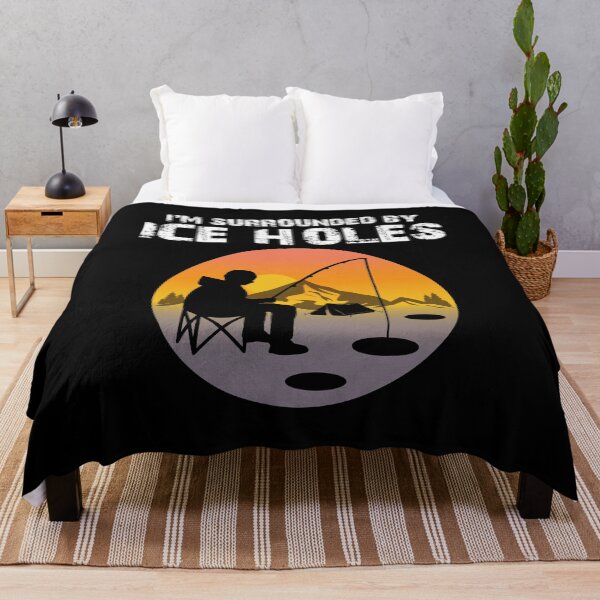 Item preview, Ice Fishing Fisher Winter Camping Mountain Nature designed and sold by CuteDesigns1.