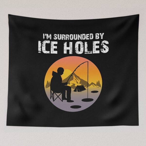 Item preview, Ice Fishing Fisher Winter Camping Mountain Nature designed and sold by CuteDesigns1.