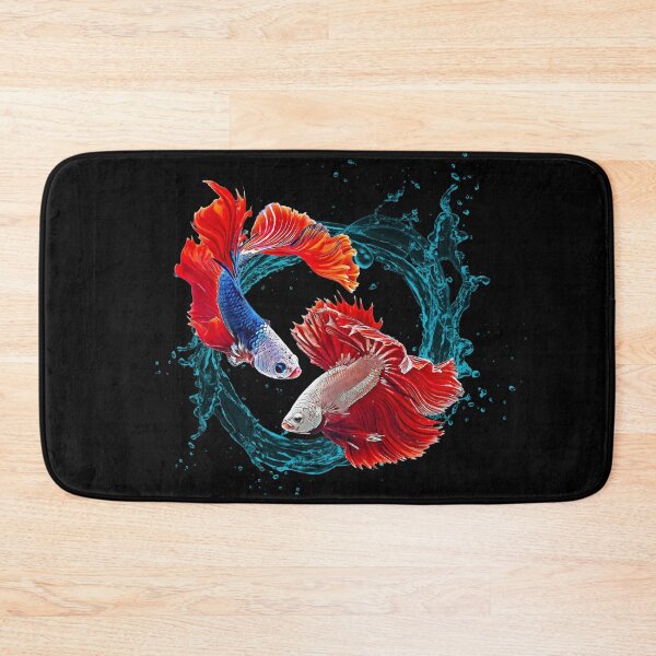 Item preview, Beautiful Dragon Scale Betta Fish - Super Delta Tail Monster Mask Blue Red Betta Fish Breed - Circle Water Splash designed and sold by Cawaiico.