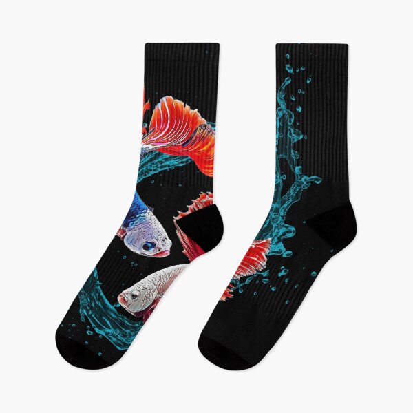 Item preview, Beautiful Dragon Scale Betta Fish - Super Delta Tail Monster Mask Blue Red Betta Fish Breed - Circle Water Splash designed and sold by Cawaiico.