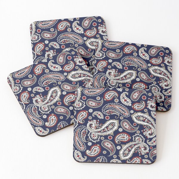 Item preview, Navy Blue Bandanas Paisley Pattern designed and sold by Petgifts ★★★★★.