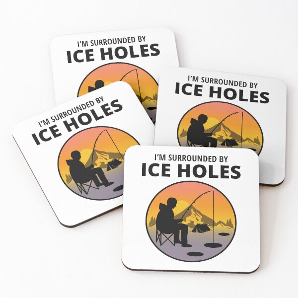Item preview, Ice Fishing Fisher Winter Camping Mountain Nature designed and sold by CuteDesigns1.