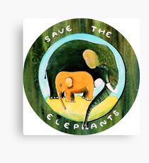 Save the Elephants Canvas Print