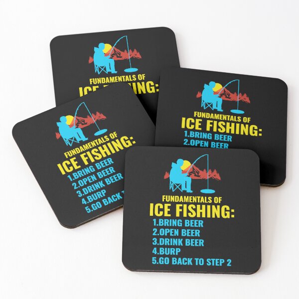 Item preview, Ice Fishing Fundamentals Beer Drinking Drinker Mountain designed and sold by CuteDesigns1.