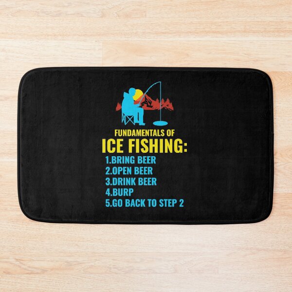 Item preview, Ice Fishing Fundamentals Beer Drinking Drinker Mountain designed and sold by CuteDesigns1.