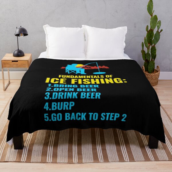 Item preview, Ice Fishing Fundamentals Beer Drinking Drinker Mountain designed and sold by CuteDesigns1.