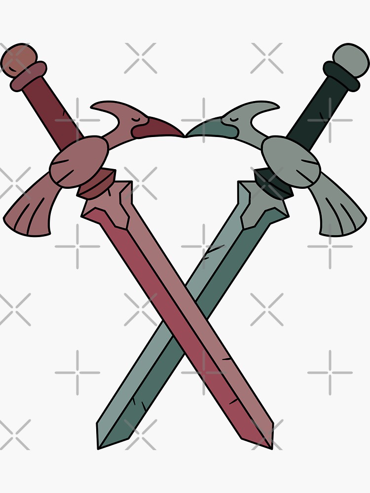 Crossed Swords Drawing' Sticker