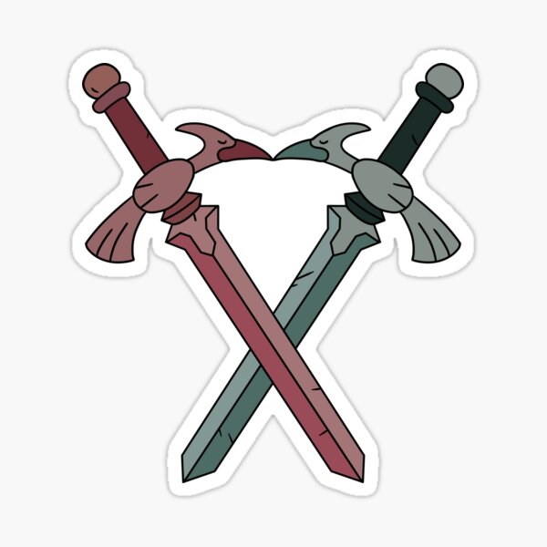 Heron Swords Sticker
