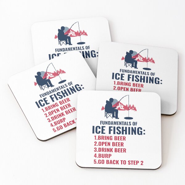 Item preview, Ice Fishing Fundamentals Beer Drinking Drinker Mountain designed and sold by CuteDesigns1.