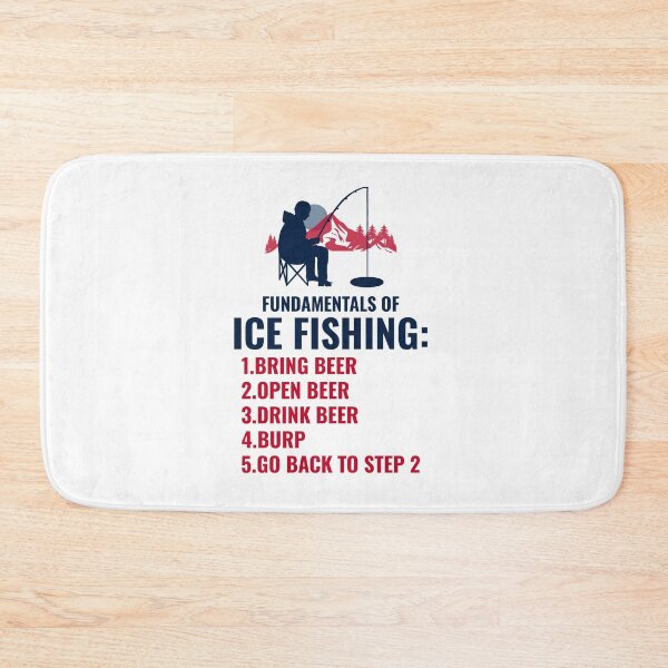 Item preview, Ice Fishing Fundamentals Beer Drinking Drinker Mountain designed and sold by CuteDesigns1.