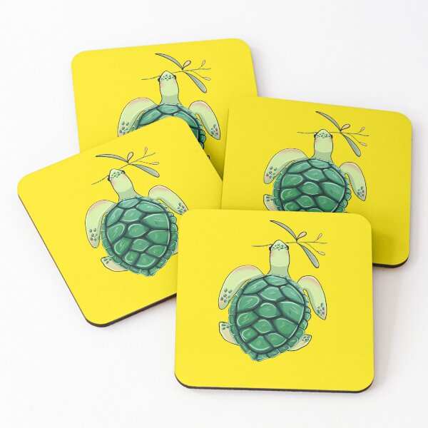 Item preview, Cute Green sea turtle with simple flower  designed and sold by Hallaaa.