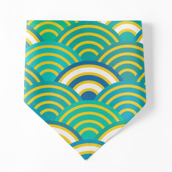 Seigaiha or seigainami abstract scales simple Spring Nature background with japanese circle Pet Bandana