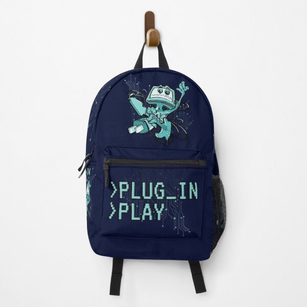 Item preview, >Plug_In >Play Rockin' Music Geek Cartoon (BLUE) designed and sold by CRHPOD20.