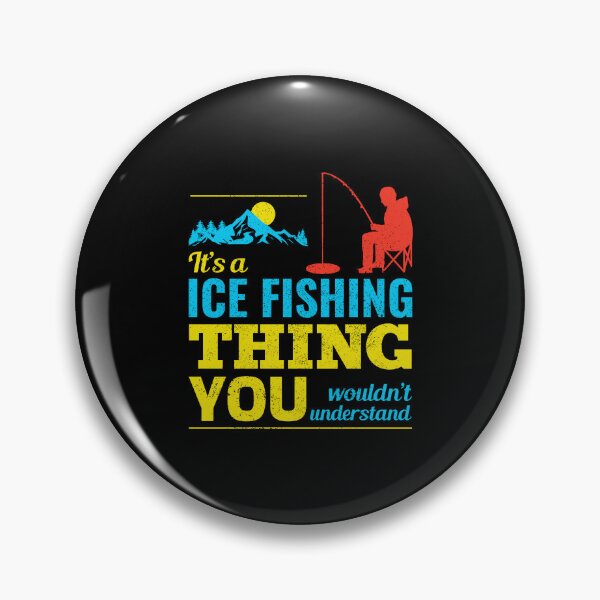 Item preview, Ice Fishing Fisher Winter Camping Mountain Nature designed and sold by CuteDesigns1.