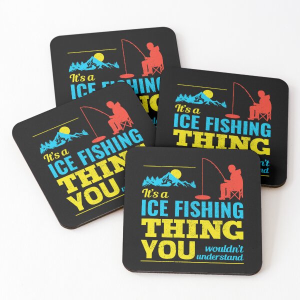Item preview, Ice Fishing Fisher Winter Camping Mountain Nature designed and sold by CuteDesigns1.
