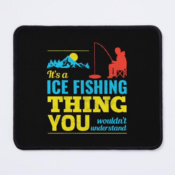 Item preview, Ice Fishing Fisher Winter Camping Mountain Nature designed and sold by CuteDesigns1.