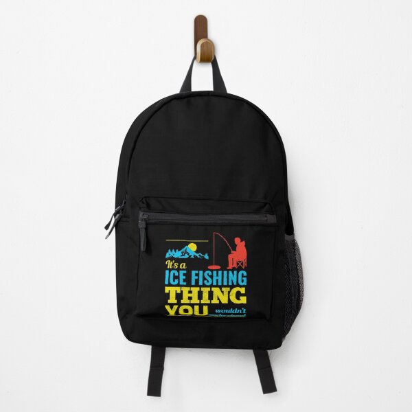 Item preview, Ice Fishing Fisher Winter Camping Mountain Nature designed and sold by CuteDesigns1.